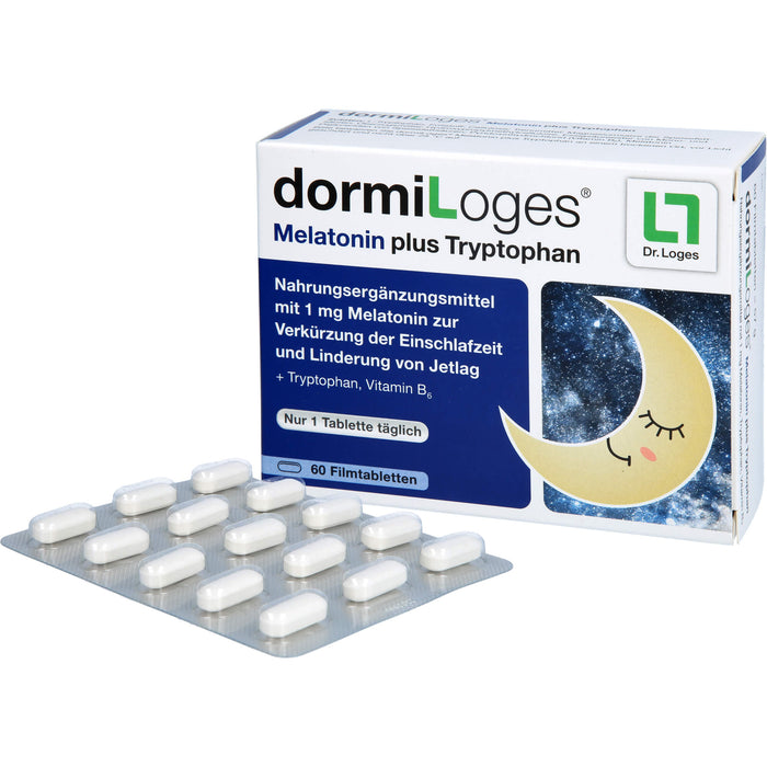 dormiLoges 1mg Melatonin plus Tryptophan, 60 St FTA