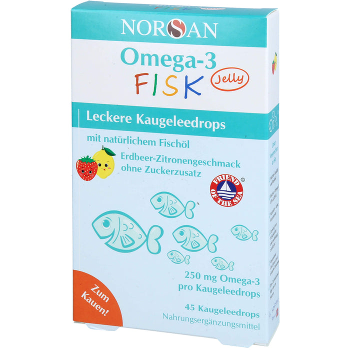 NORSAN Omega-3 FISK Jelly - für Kinder, 45 St DRA