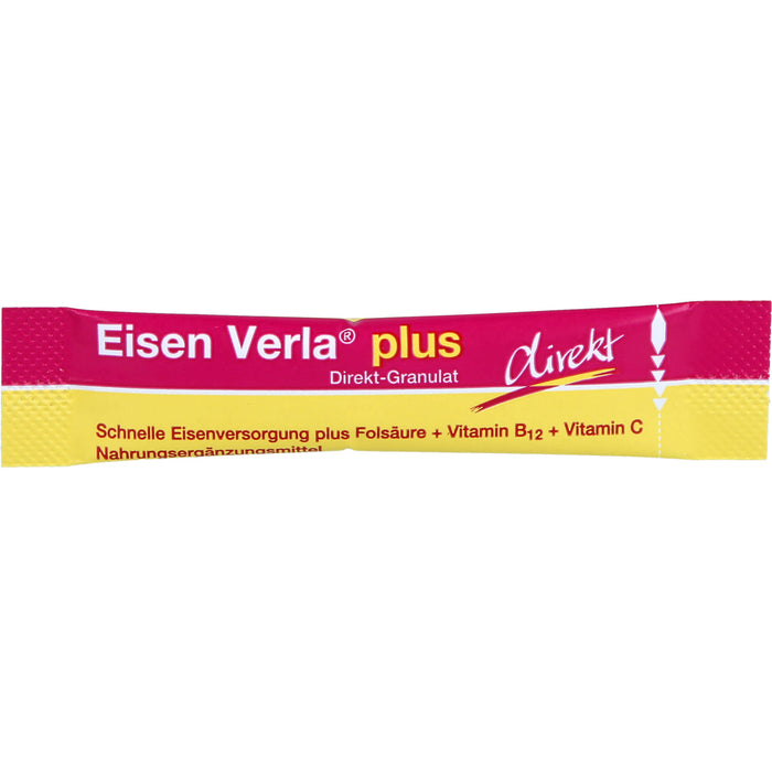 Eisen Verla plus Direkt-Granulat Sticks für gesunde Blutbildung, 30 St. Beutel