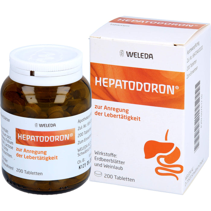 WELEDA Hepatodoron zur Anregung der Lebertätigkeit Tabletten, 200 pcs. Tablets