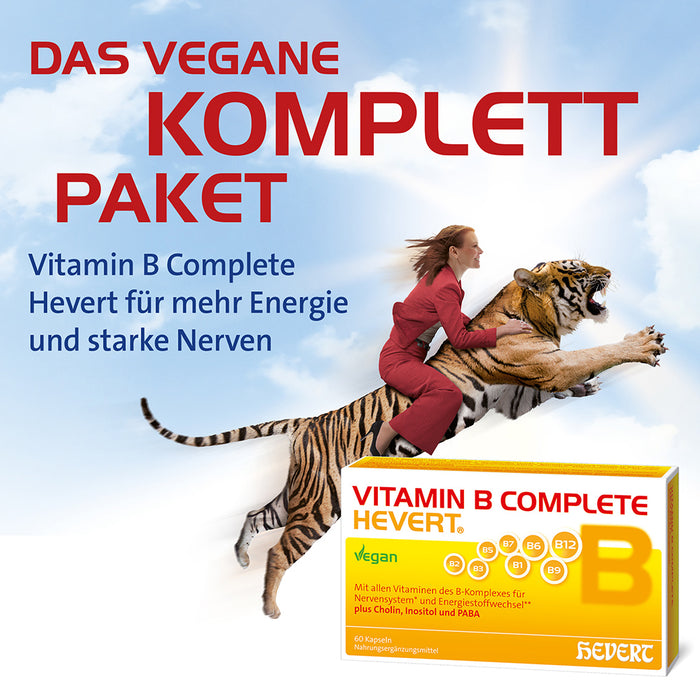 Vitamin B Complete Hevert zur langfristigen Basisversorgung mit allen acht B-Vitaminen, 60 St. Kapseln