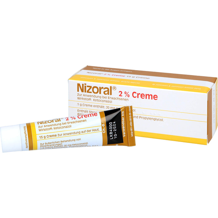 Nizoral 2 % Creme bei Pilzinfektionen der Haut, 15 g Creme