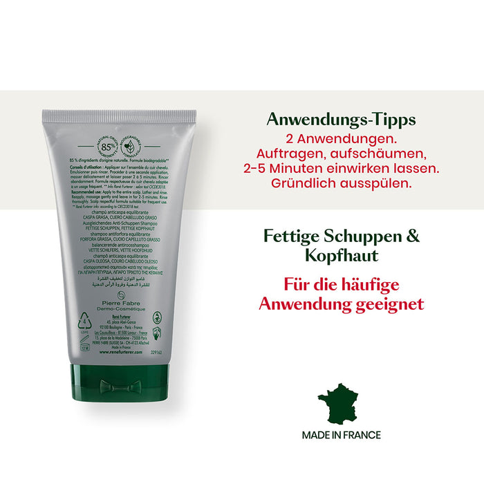 René Furterer NEOPUR Ausgleichendes Anti-Schuppen Shampoo für fettige Schuppen & Kopfhaut - bei Schuppen, 150 ml Shampoo