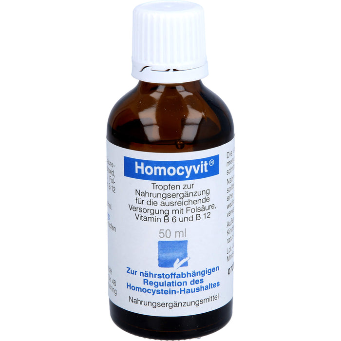 Homocyvit Tropfen zur Unterstützung eines normalen Homocystein-Stoffwechsel, 50 ml Solution