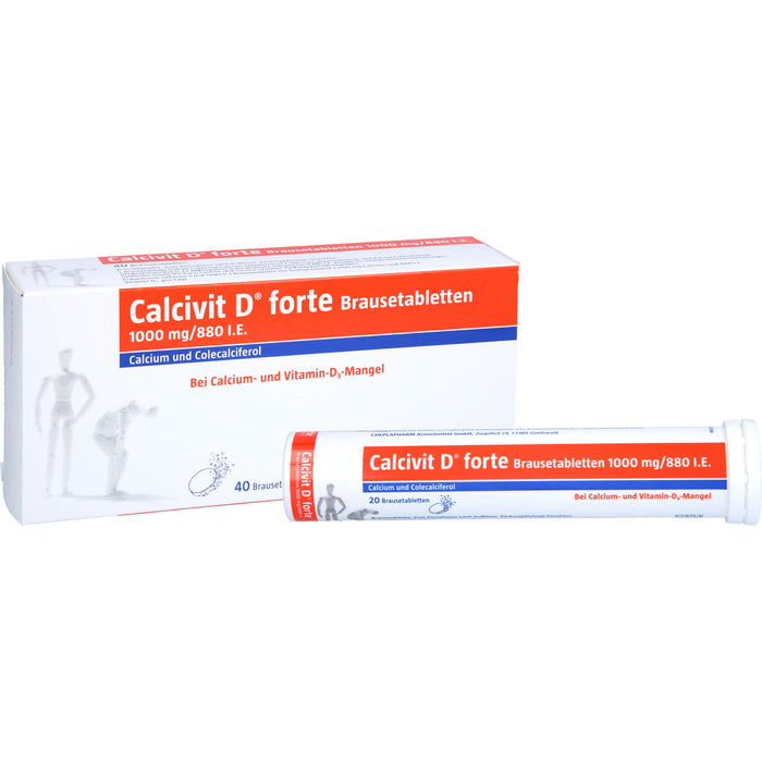 Calcivit D forte Brausetabletten, 1000 mg/880 I.E., 40 St BTA