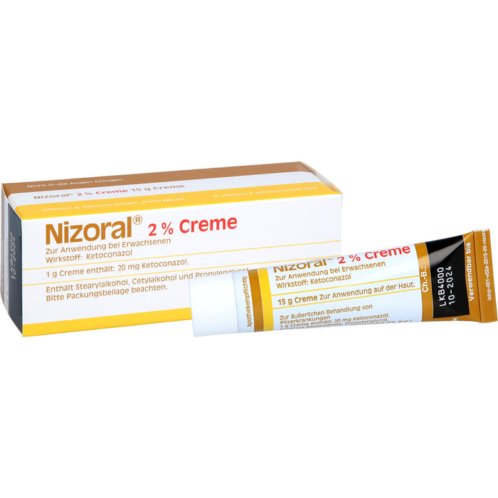 Nizoral 2 % Creme bei Pilzinfektionen der Haut, 15 g Creme