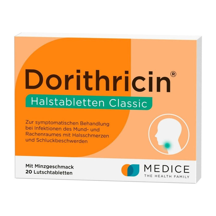 Dorithricin Halstabletten Classic, 20 pc Tablettes