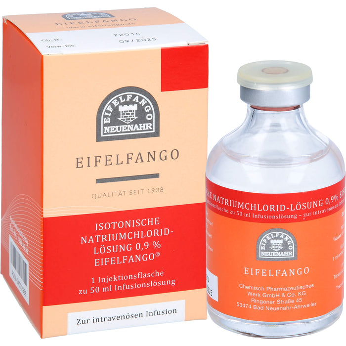 Isotonische Natriumchlorid-Lösung 0,9 % EIFELFANGO Infusionslösung, 50 ml, 50 ml INF