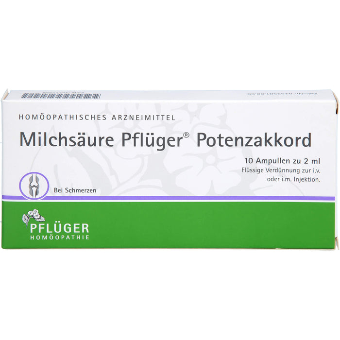 Milchsäure Pflüger Potenzakkord flüssige Verdünnung, 10 pcs. Ampoules