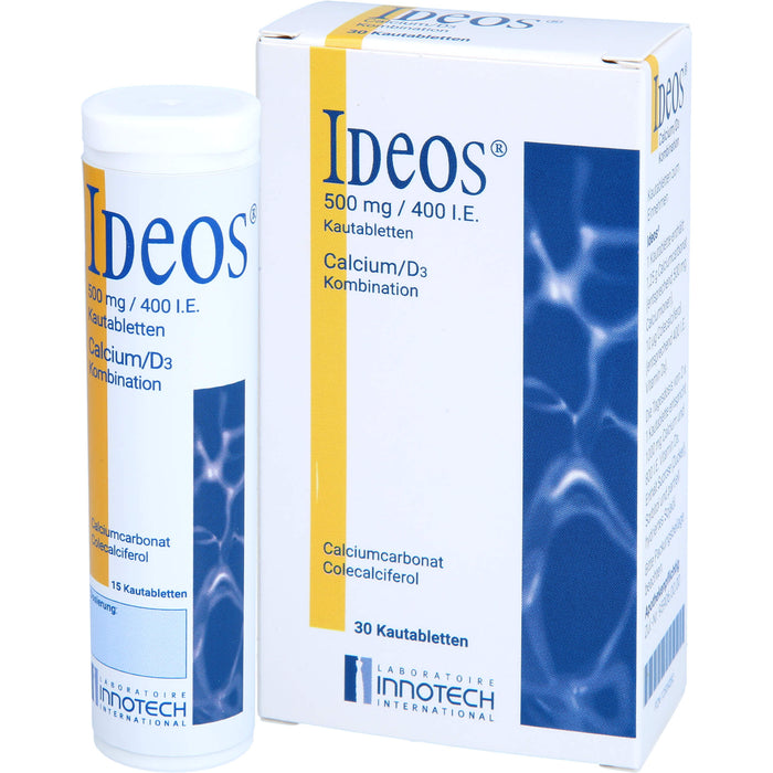 Ideos 500mg/400 I.E. Gerke Kautabletten, 30 St KTA