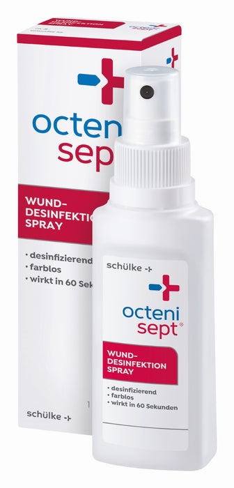 octenisept Wund-Desinfektion Spray - schmerzfreies Antiseptikum zur Behandlung von akuten und chronischen Wunden, schützt vor Wundinfektionen, 100 ml Lösung