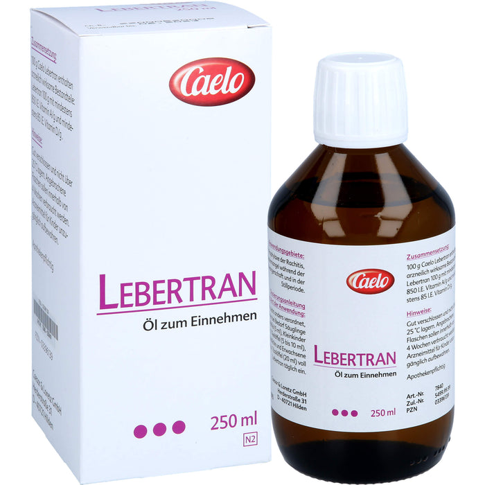 Caelo Lebertran, 250 ml Huile