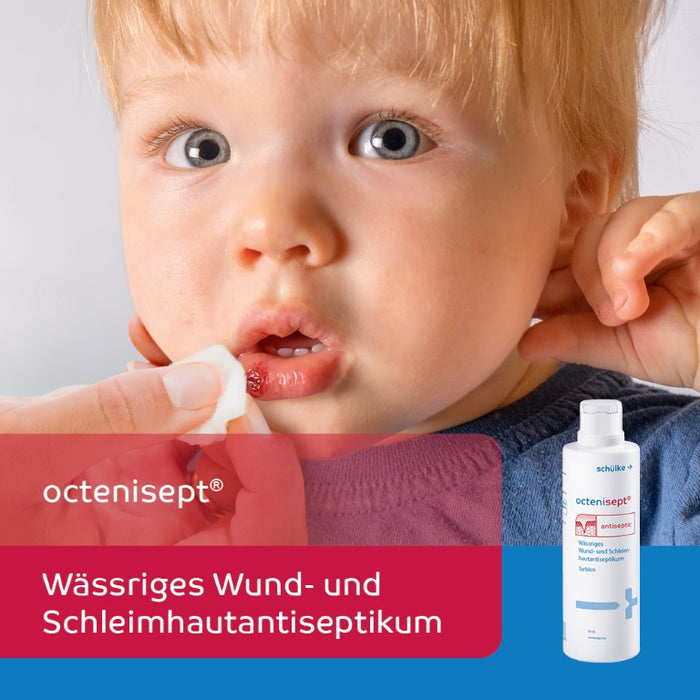 octenisept - wässriges Wund- und Schleimhautantiseptikum mit guter Verträglichkeit, schmerzfreier Anwendung und schneller Wirkung, 250 ml Lösung