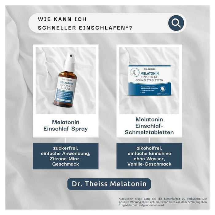 DR. THEISS Melatonin Einschlaf-Spray zur Verkürzung der Einschlafzeit, 50 ml Lösung