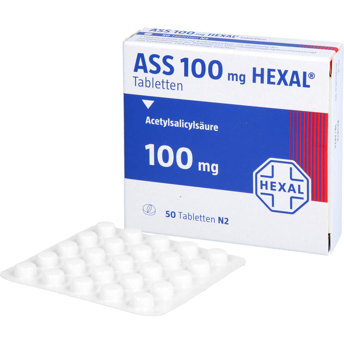 ASS 100 mg HEXAL Tabletten, 50 pcs. Tablets