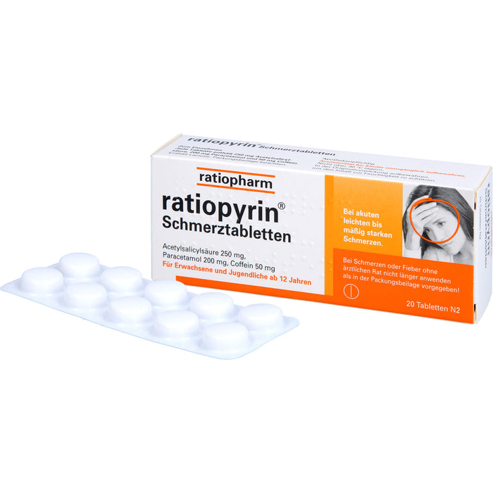 ratiopyrin Schmerztabletten, 20 St. Tabletten