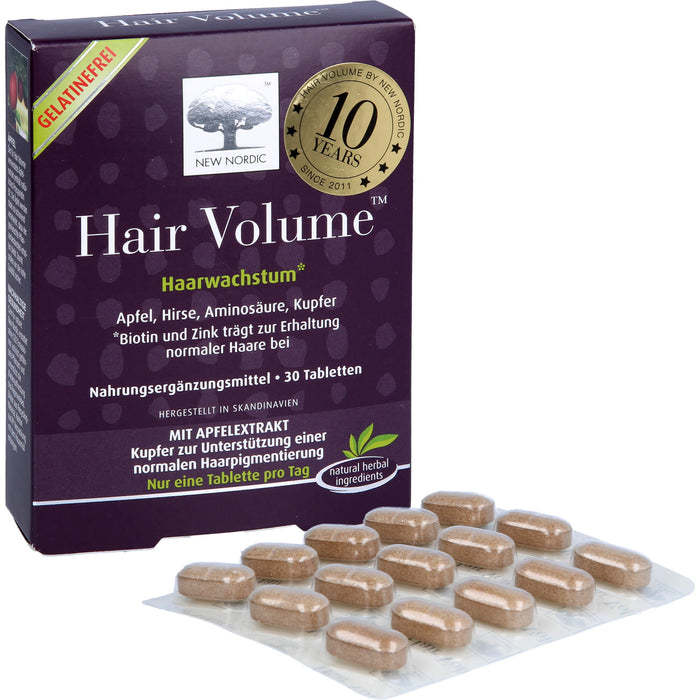 NEW NORDIC Hair Volume Haarwachstum Tabletten, 30 pcs. Tablets