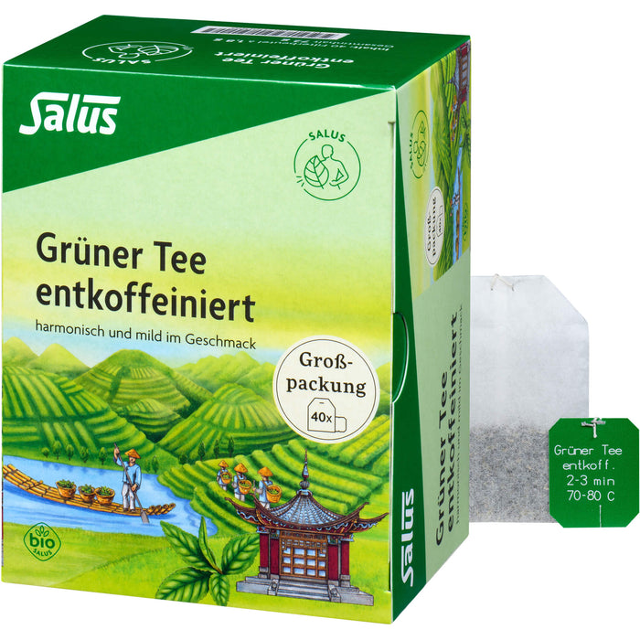 Salus Grüner Tee entkoffeiniert, 40 St. Tee