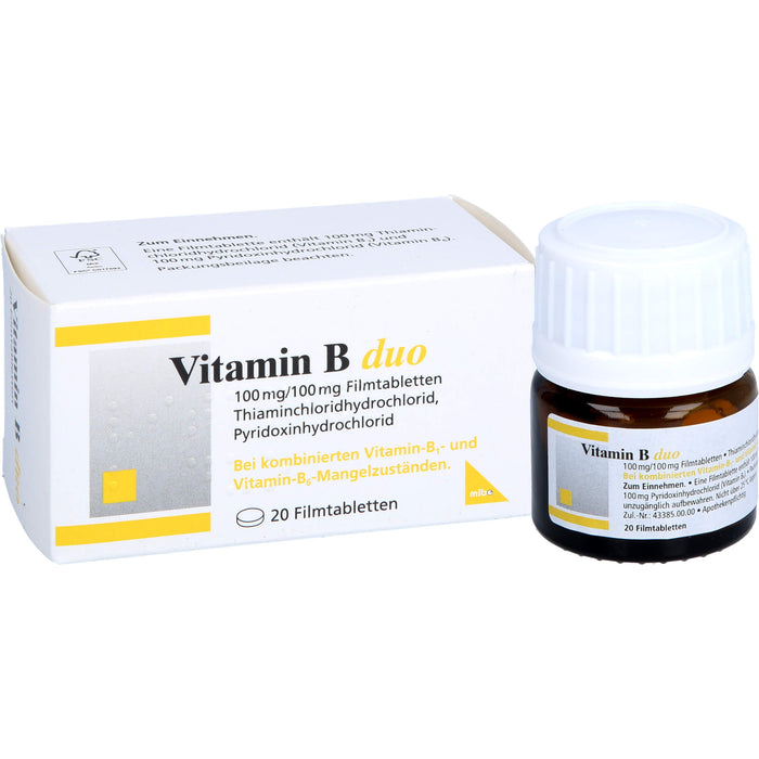 mibe Vitamin B duo Filmtabletten, 20 pc Tablettes