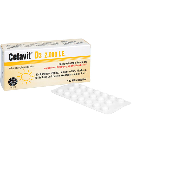 Cefavit D3 2,000 I.E., 100 pc Tablettes