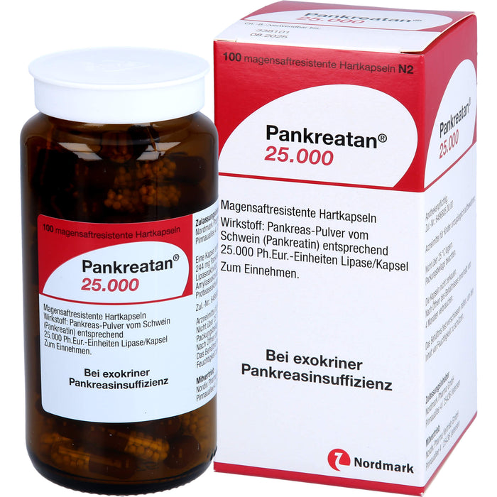 Pankreatan 25.000, Magensaftresistente Hartkapseln, 100 pcs. Capsules