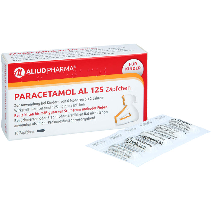 Paracetamol AL 125 Zäpfchen, 10 pcs. Suppositories