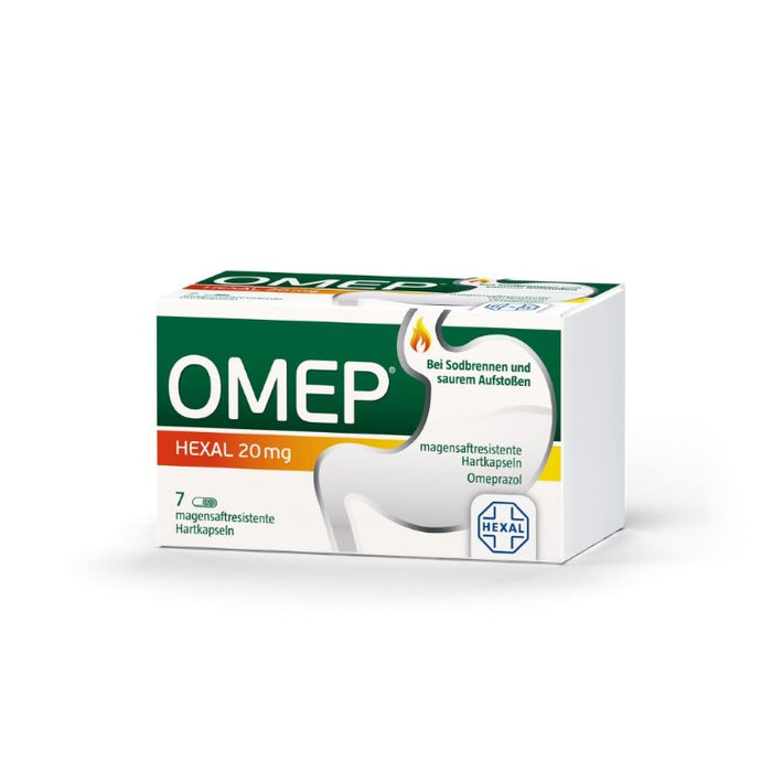 Omep HEXAL 20 mg Hartkapseln bei Sodbrennen, 7 St. Kapseln