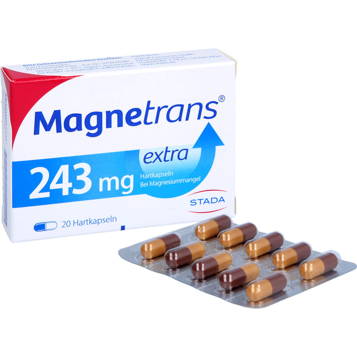 Magnetrans extra 243 mg Hartkapseln bei Magnesiummangel, 20 pcs. Capsules