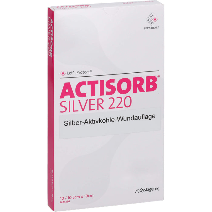 ACTISORB 220 Silver 9,5x6,5cm steril, 10 St KOM