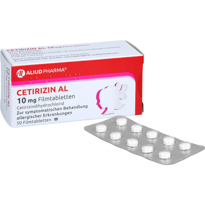 CETIRIZIN AL 10 mg Filmtabletten bei allergischen Erkrankungen, 50 St. Tabletten