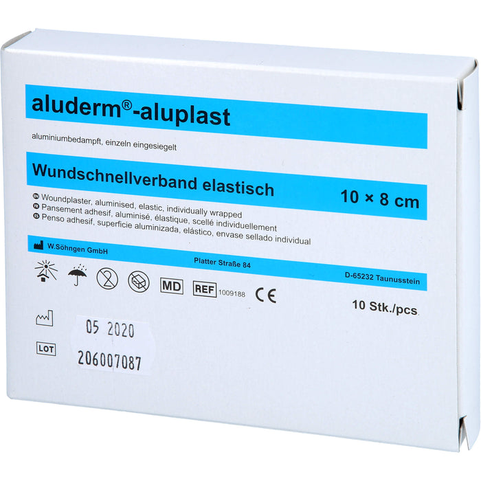 aluderm-aluplast elastisch 1 m x 8 cm Wundauflage, 1 pcs. Patch