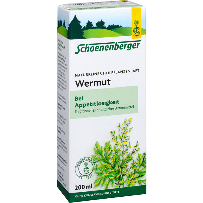 Schoenenberger Wermut naturreiner Heilpflanzensaft, 200 ml Solution