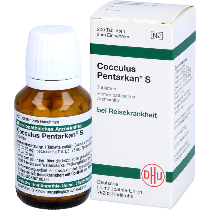 DHU Cocculus Pentarkan S Tabletten bei Reisekrankheit, 200 pcs. Tablets