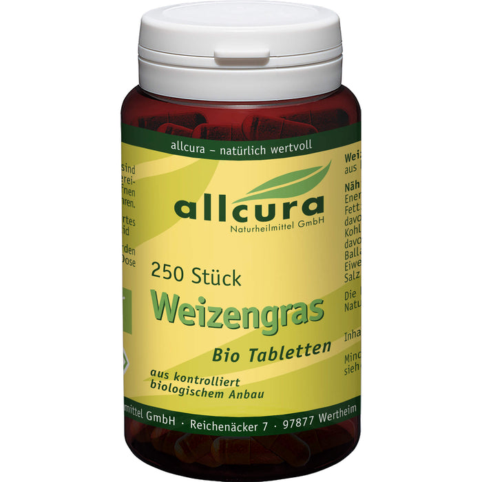 allcura Weizengras Bio Tabletten, 250 pc Tablettes