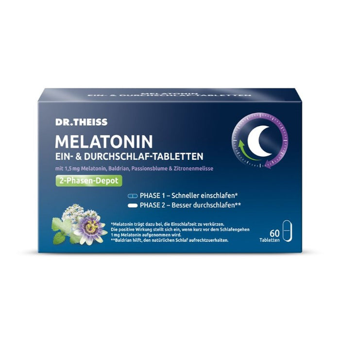 DR. THEISS Melatonin Ein-& Durchschlaf-Tabletten, 60 pcs. Tablets