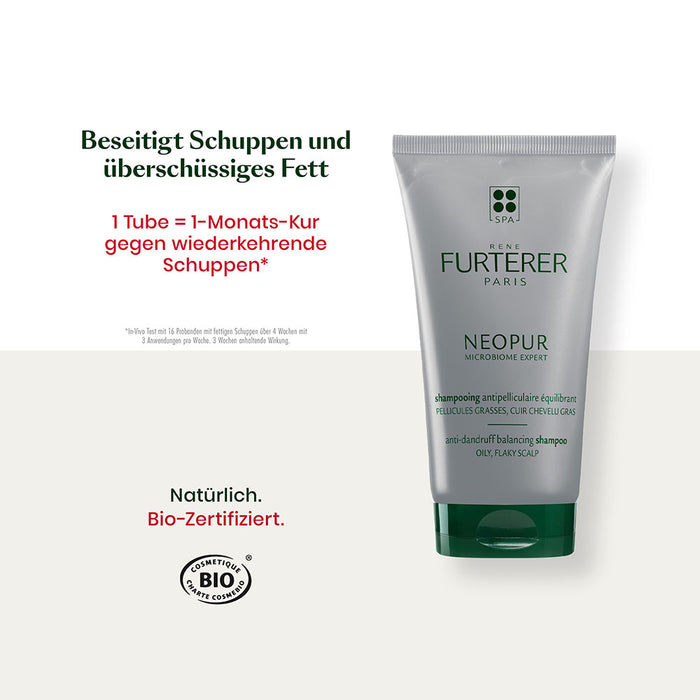 René Furterer NEOPUR Ausgleichendes Anti-Schuppen Shampoo für fettige Schuppen & Kopfhaut - bei Schuppen, 150 ml Shampoo