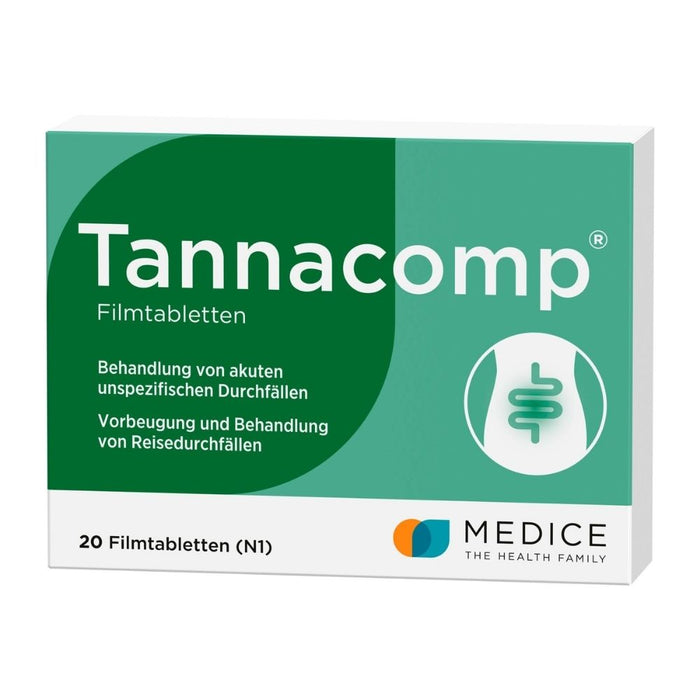 Tannacomp Filmtabletten bei Durchfall, 20 pcs. Tablets