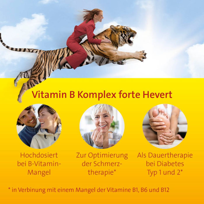 Vitamin B Komplex forte Hevert zur Therapie nachgewiesener Mangelzustände der Vitamine B1, B6 und B12, 100 St. Tabletten