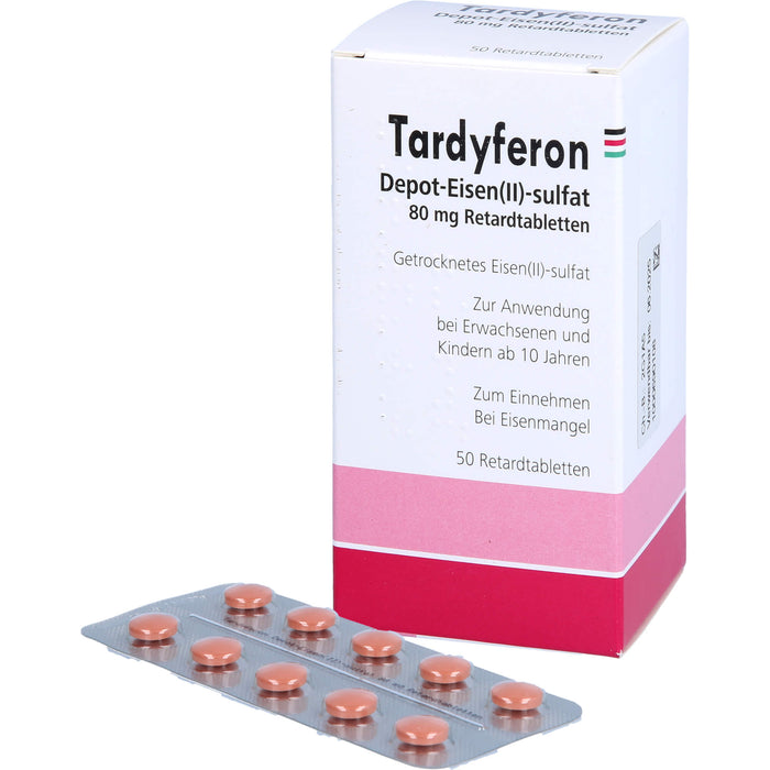 Tardyferon Depot-Eisen(II)-sulfat 80 mg Eurim Retardtabletten, 50 pc Tablettes