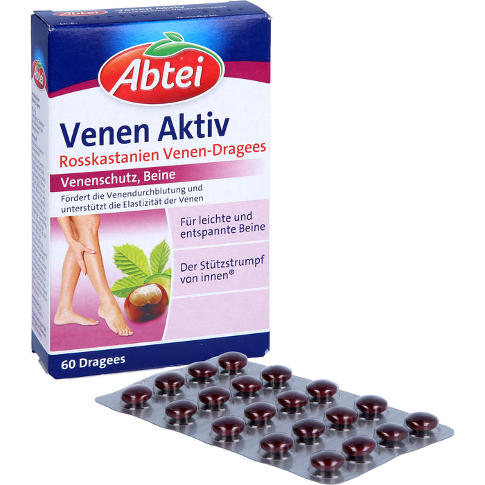 Abtei Venen Aktiv Rosskastanien-Dragees, 60 St. Tabletten