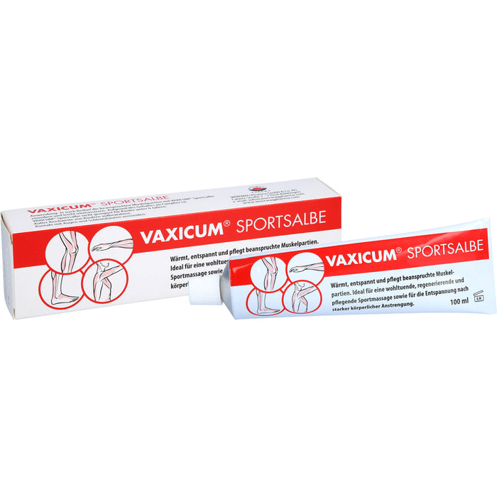 VAXICUM Sportsalbe wärmt, entspannt und pflegt beanspruchte Muskelpartien, 100 ml Ointment