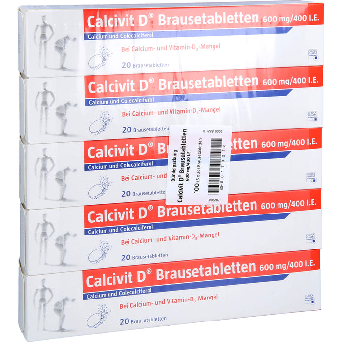 Calcivit D Brausetabletten 600 mg/400 I.E., 100 pcs. Tablets