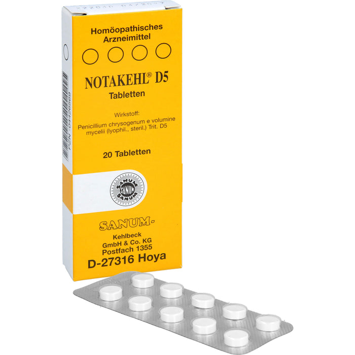 NOTAKEHL D5 Tabletten, 20 pcs. Tablets