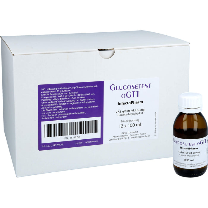 Glucosetest Ogtt 27.5g/100, 12X100 ml LSE