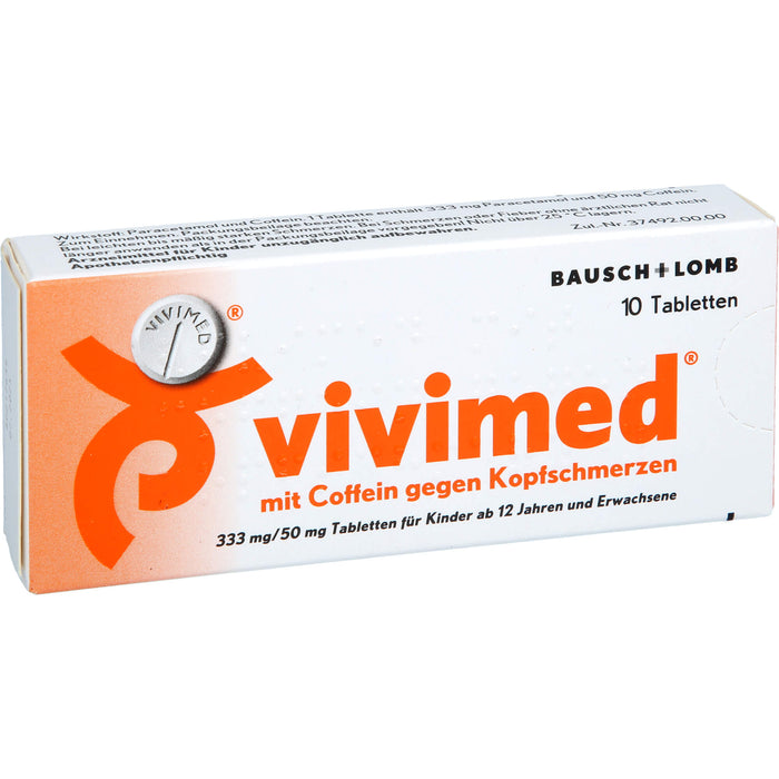 vivimed mit Coffein gegen Kopfschmerzen Tabletten, 10 pc Tablettes