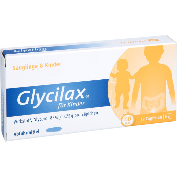 Glycilax für Kinder Abführmittel Zäpfchen, 12 pc Suppositoires