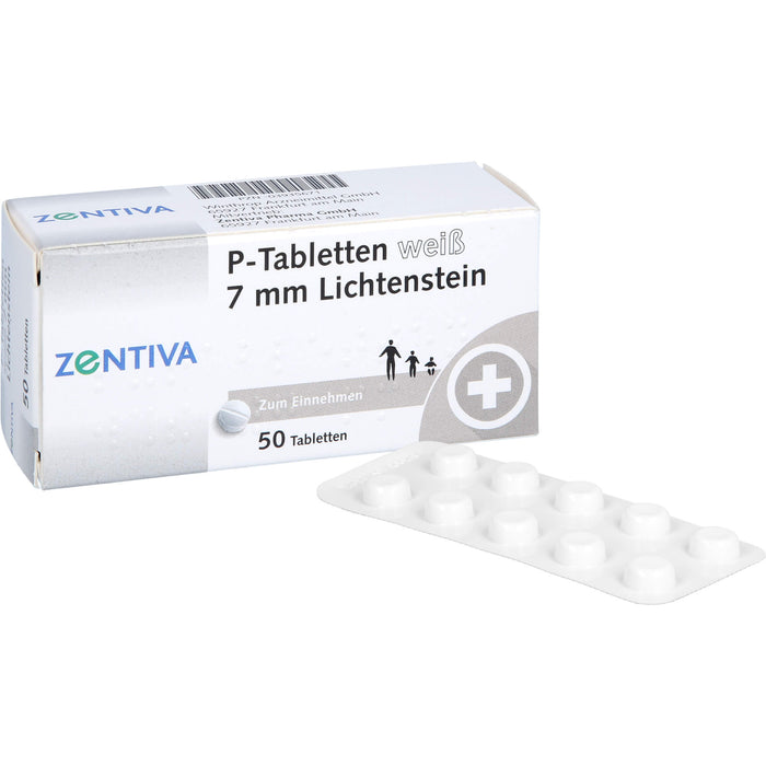 Winthrop P-Tabletten weiß 7 mm Lichtenstein, 50 pcs. Tablets