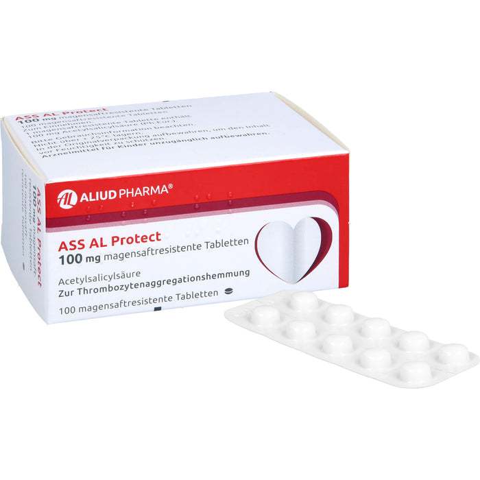 ASS AL Protect 100 mg magensaftresistente Tabletten, 100 pcs. Tablets