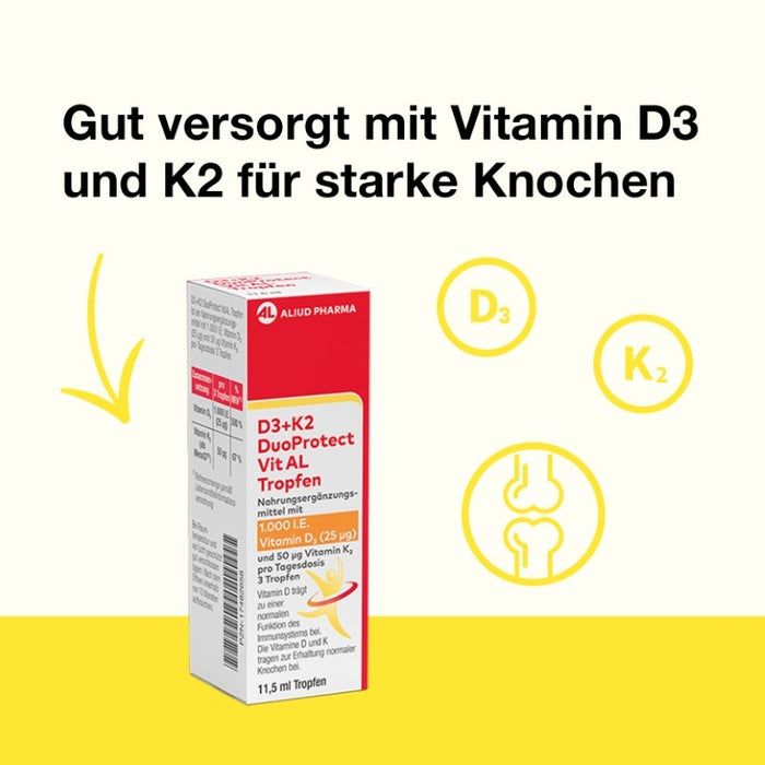 D3+K2 DuoProtect Vit AL 1000 I.E./50 ug Tropfen, 11.5 ml Solution