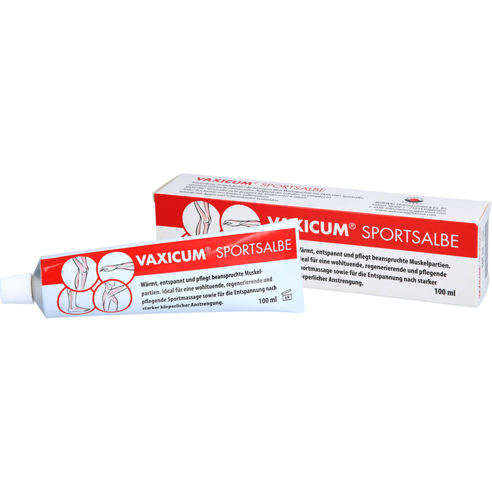 VAXICUM Sportsalbe wärmt, entspannt und pflegt beanspruchte Muskelpartien, 100 ml Onguent